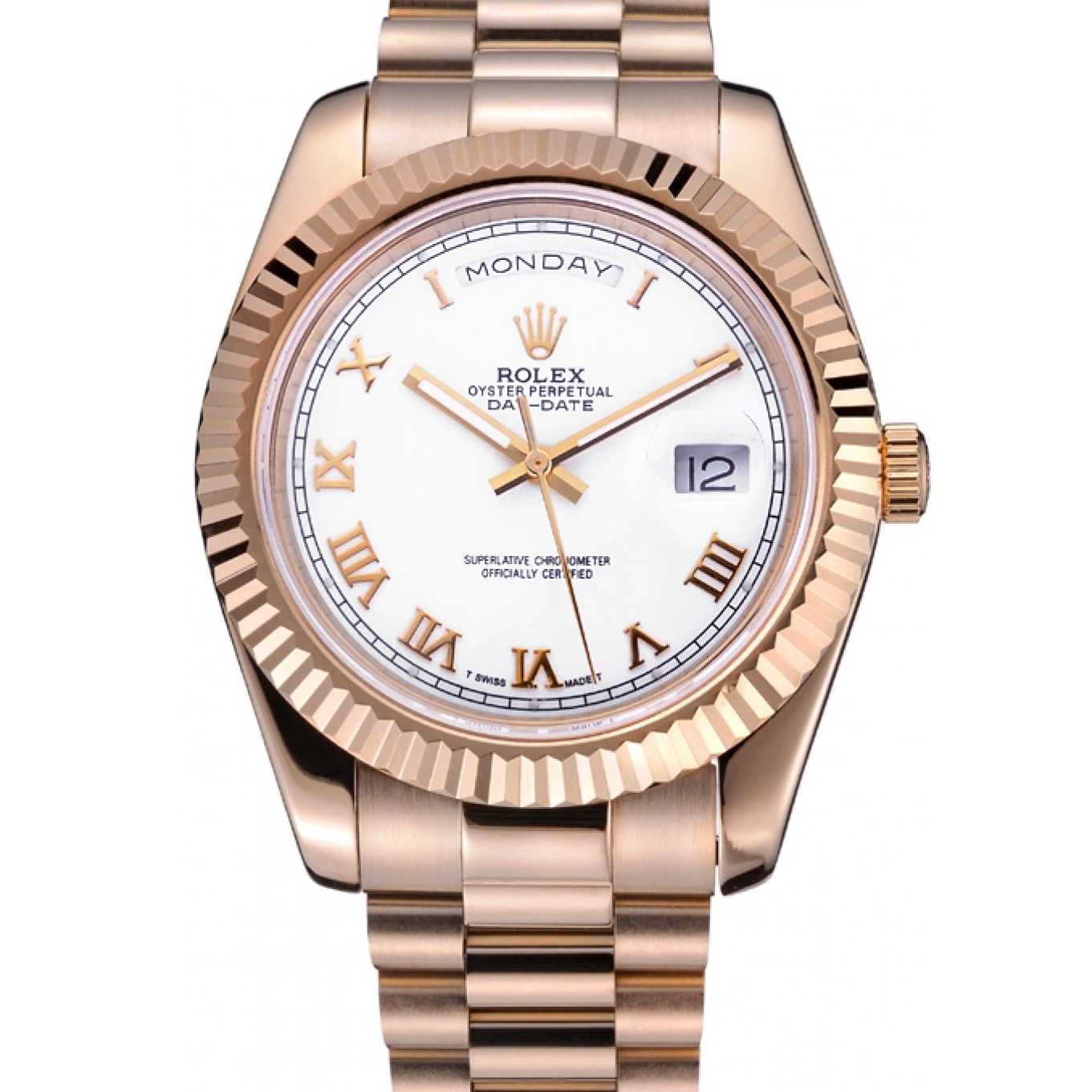 AAA Replica Watches 622546 White Gold Rolex Day-Date Dial Bracelet 0723